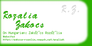 rozalia zakocs business card